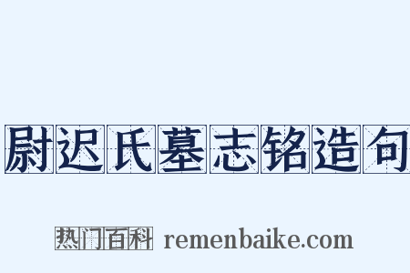 尉迟氏墓志铭造句是什么意思的图片